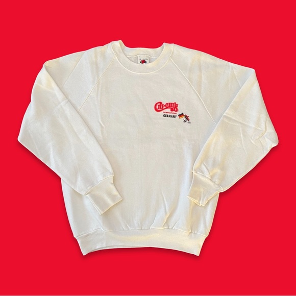 Fruit of the Loom Other - New Deadstock 1990’s Chi-Chi’s International Germany Crew Neck Sweater White M